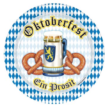 Picture of Beistle - 58007 - Oktoberfest Plates- Pack of 12