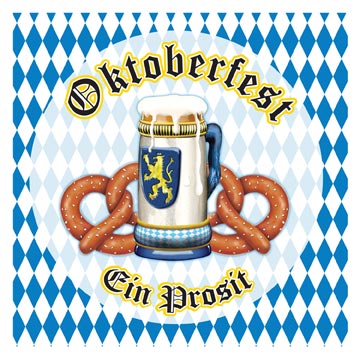 Picture of Beistle - 58109 Oktoberfest Luncheon Napkins- Pack of 12