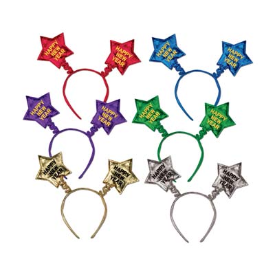 Picture of Beistle - 80767 - Soft-Touch Happy New Year Star Boppers- Pack of 12