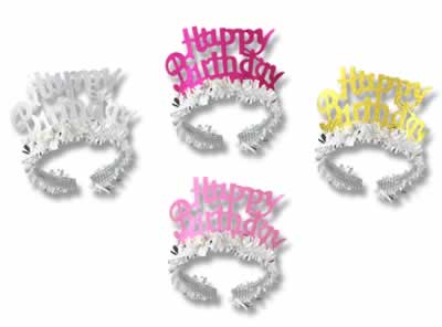 Picture of DDI 1907207 Happy Birthday Tiaras with Fringe Case of 72