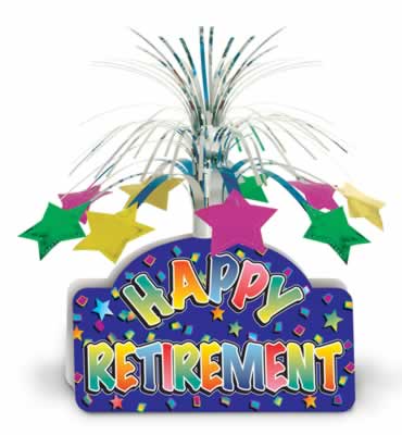 Picture of Beistle 50032 - Happy Retirement Centerpiece- Pack of 12