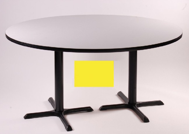Correll BCT60R-38-09-09 60 Round Dining Height Table - Laminate, Yellow