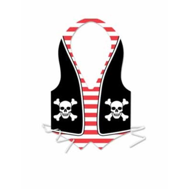 Beistle - 66237 - Pkgd Plastic Pirate Vest - Pack of 24