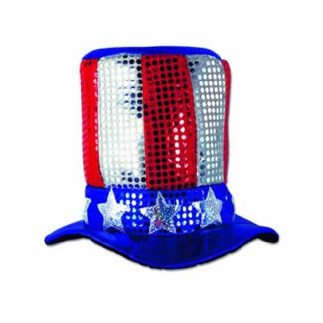 Beistle 60701 - Glitz N Gleam Uncle Sam Top Hat- Pack of 12