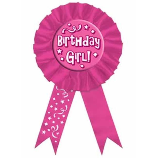 Beistle - 60417 - Birthday Girl Award Ribbon - Pack of 6