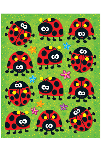 Picture of Carson Dellosa CD-168028 Ladybugs Shape Stickers 72Pk