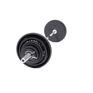 Troy Barbell Olympic 300 Pound Weight Set - Black Plates Bar And Collars