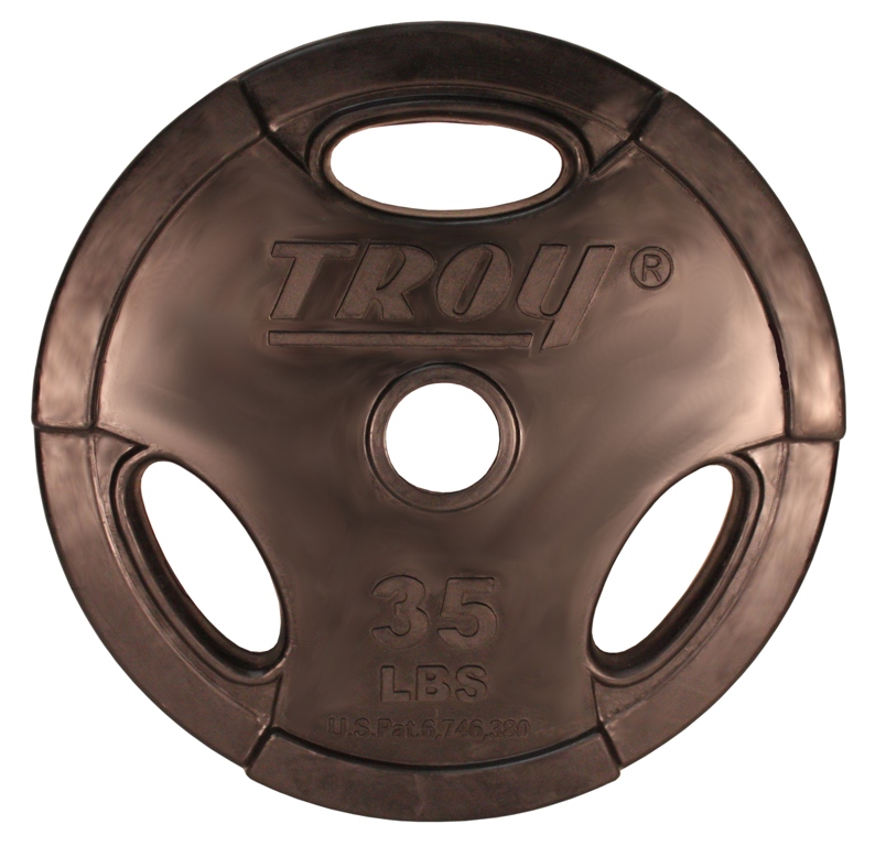 Troy Barbell GO-035R Rubber Encased Olympic Grip InterLocking Plate - 35 Pounds