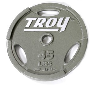 Troy Barbell GO-045 Inter-locking Olympic Grip Plate - 45 Pounds