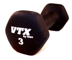 Troy Barbell GTD003 Black Textured Neoprene Dumbbell  3 Pounds