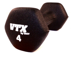 Troy Barbell GTD004 Black Textured Neoprene Dumbbell  4 Pounds