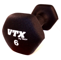Troy Barbell GTD006 Black Textured Neoprene Dumbbell  6 Pounds
