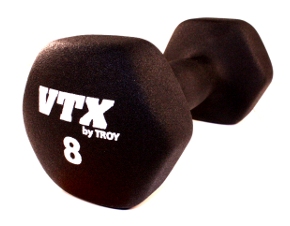 Troy Barbell GTD008 Black Textured Neoprene Dumbbell  8 Pounds