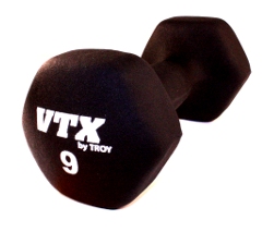 Troy Barbell GTD009 Black Textured Neoprene Dumbbell  9 Pounds