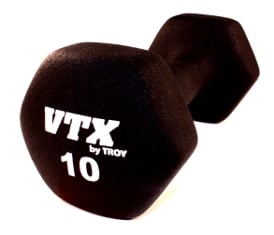 Troy Barbell GTD010 Black Textured Neoprene Dumbbell  10 Pounds