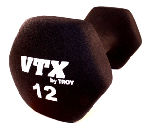 Troy Barbell GTD012 Black Textured Neoprene Dumbbell  12 Pounds
