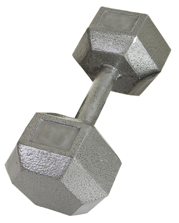 Solid Hex Dumbbell - 50 Pounds - Sold as a single dumbbell
