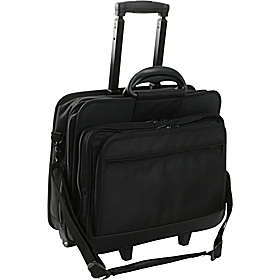 Picture of World Richman 8026-03 Rolling 17 Inch Laptop Briefcase - Black