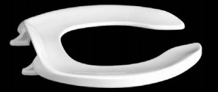 Centoco  White Commerical Plastic Toilet Seat with zinc plated check hinge