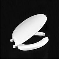 Centoco 620-301 Crane White Elongated Premium Plastic Toilet Seat With Open front