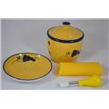 IMCG PCQ400 Grater Plate Set & Garlic Keeper Grape Pattern- Yellow IMCG PCQ400 Grater Plate Set & Garlic Keeper Grape Pattern- Yellow