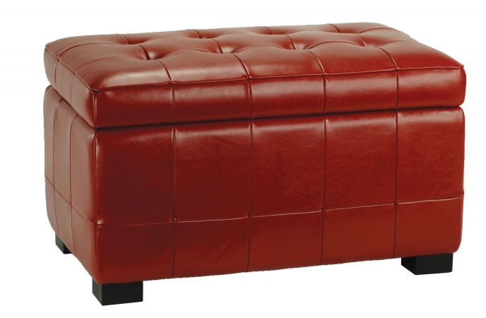 Picture of Safavieh Hud4201R Small Red Manhattan Storage Bench