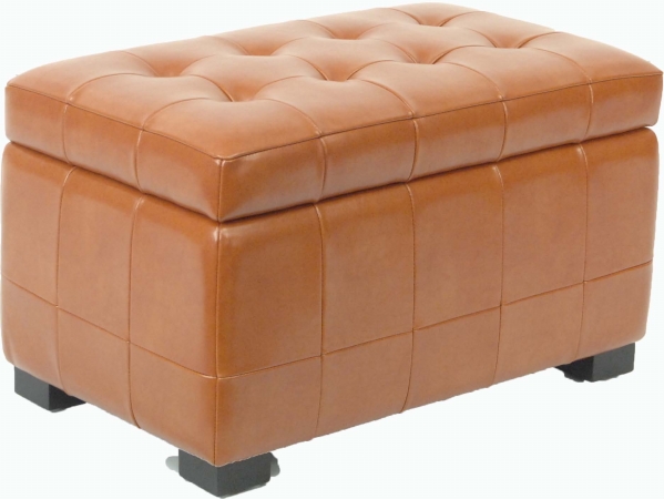 Picture of Safavieh Hud4201C Small Saddle Brown Manhattan Storage Bench