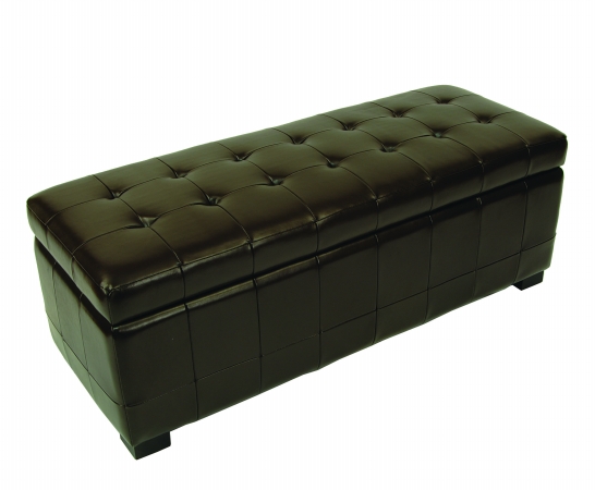 Picture of Safavieh Hud4200A Large Brown Manhattan Storage Bench