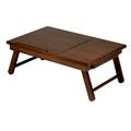 Winsome 94623 Alden Lap Desk Flip Top with Drawer Foldable Legs- Antique Walnut Winsome 94623 Alden Lap Desk Flip Top with Drawer Foldable Legs- Antique Walnut