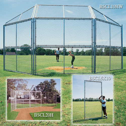 Picture of Chain Link Backstop-10 ft. with Hood &amp; Wings