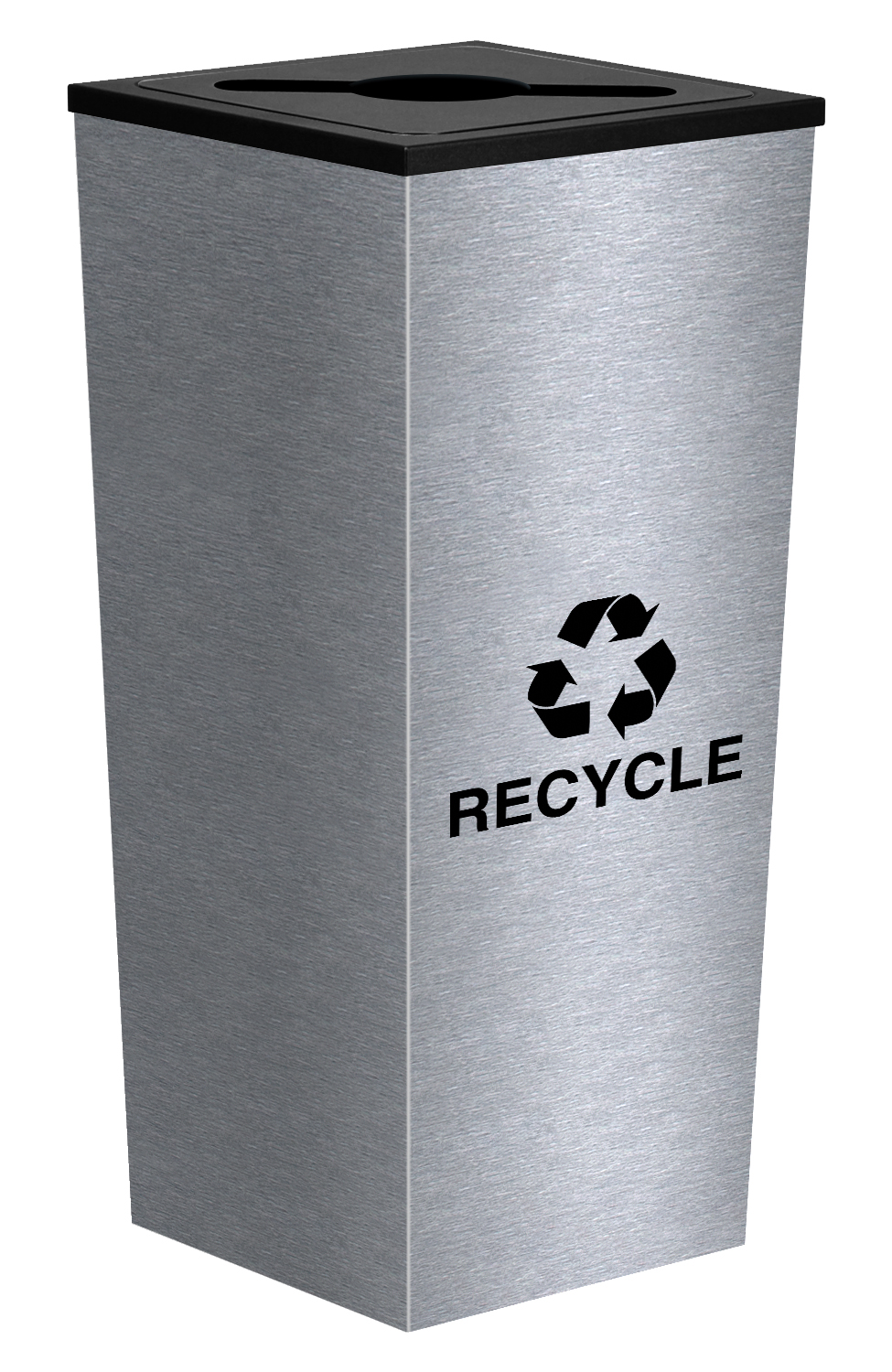 Picture of Ex-Cell Kaiser RC-MTR-1 SS tapered recycling receptacle Single Stream unit- stainless steel finish