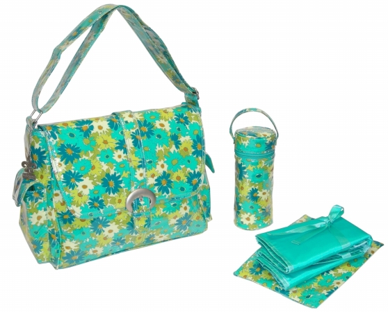 Picture of Kalencom 88161229744 Lime-Teal Hoodies Garden Laminated Buckle Bag