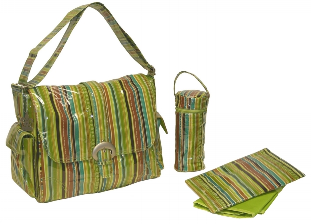 Picture of Kalencom 88161226200 Pistachio Pretty Stripe Laminated Buckle Bag