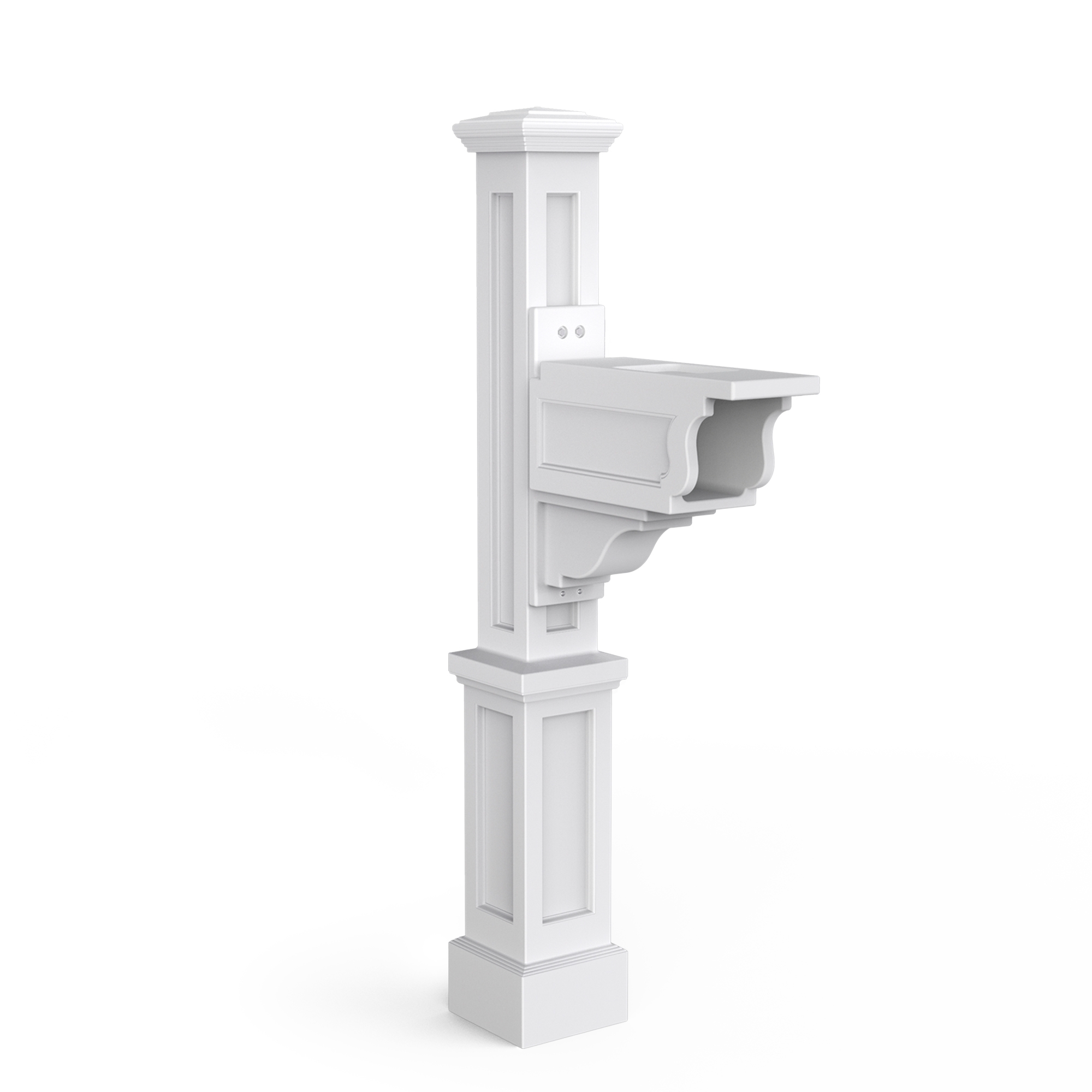 Picture of MAYNE 5810W 6-1/2&quot; Width White Polyethylene Dover Mailbox Post