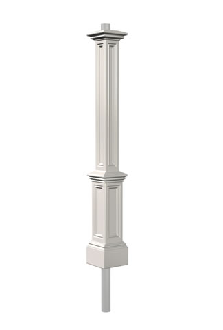 5835W Signature Lamp Post- White with Mount