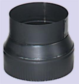 Imperial Manufacturing Group BMOO61 24-ga Snap-Lock Black Stovepipe 7 Inch  To 6 Inch  Reducer  Crimp On Large End -  Integra Miltex, 73455
