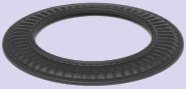 Imperial Manufacturing Group BM0095 7 Inch  24-ga Snap-Lock Black Stovepipe Trim Collar  Od 3 3/4 Inch  Larger Than Id -  PerfectPillows, PE2199398