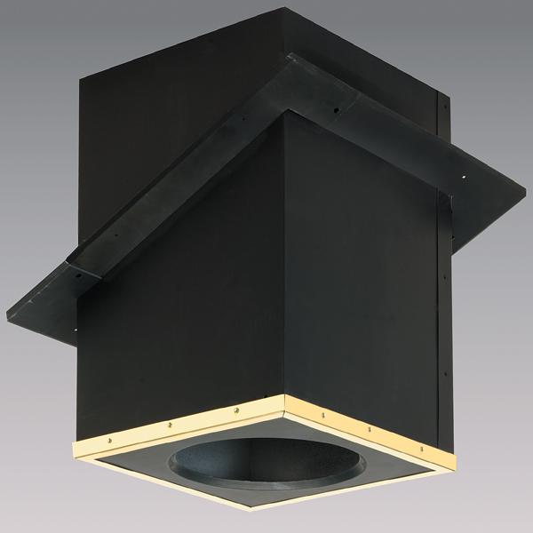 Selkirk Corporation 7CCSB 7 Inch  Supervent Cathedral Ceiling Support Box With Black Ceiling Trim  Galvalume -  Integra Miltex, 77780