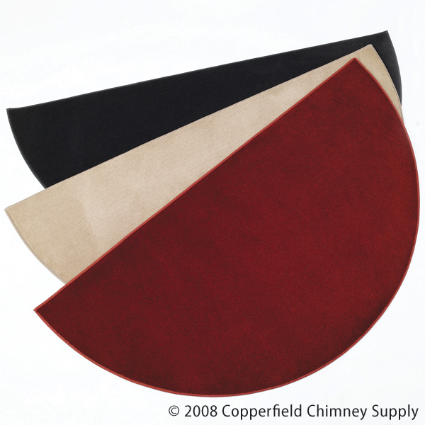 Picture of Chimney 47155 Half Round Hearth Rug - Wine - 27 Inches x 48 Inches