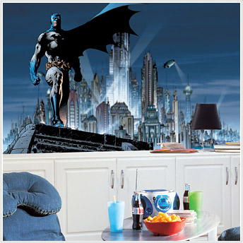 Picture of Roommates JL1066M Batman Chair Rail Prepasted Mural 6 ft x 10 ft