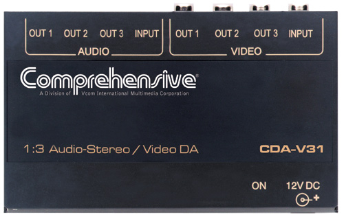 Picture of Comprehensive 1x3 Composite Video-Stereo Audio DA
