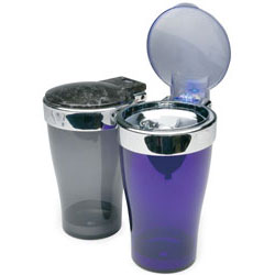 Self-Extinguishing Ashtray with Blue Led Light