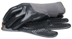 Picture of BlackCanyon Outfitters 37150_L Nitrile Coated Glove with Dotted Palm and Knit Wrist - Large 1 Pair