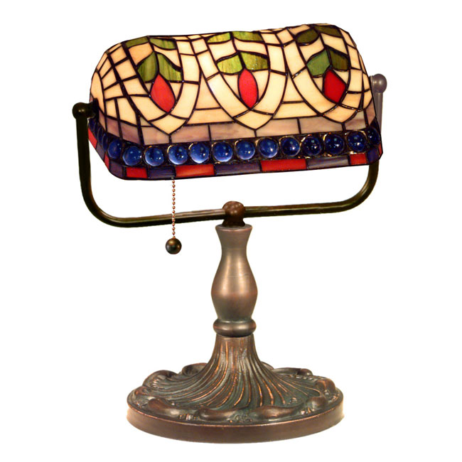 KS20-MB50 Art Glass Desk Lamp -  WAREHOUSE OF TIFFANY, KS20+MB50