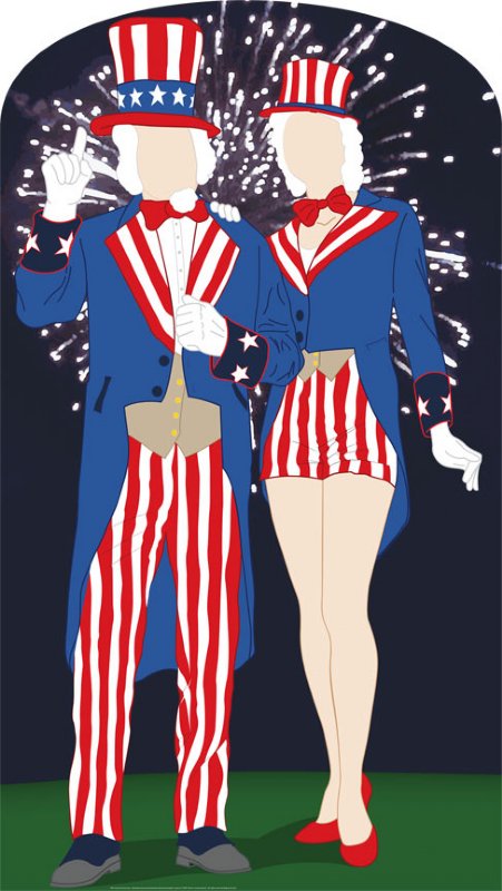 Aunt And Uncle Sam Stand-In Life-Size Cardboard Stand-Up