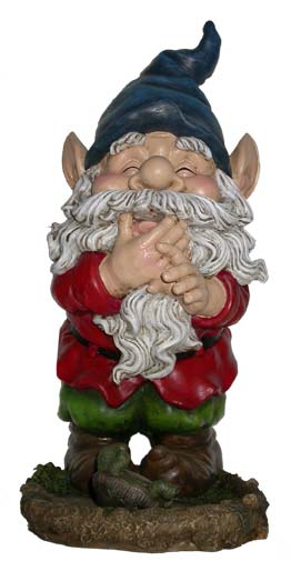 Alpine Corp WAC254 Smiling Gnome Statuary