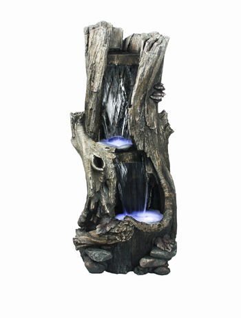 Alpine Corp WIN258 Rain Forest Vertical Waterfall Fountain With LED Lights