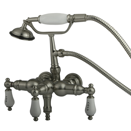 Picture of Kingston Brass Cc21T8 Clawfoot Tub Filler With Hand Shower - Brushed Nickel Finish