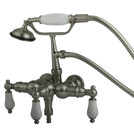 Picture of Kingston Brass Cc23T8 Clawfoot Tub Filler With Hand Shower - Brushed Nickel Finish