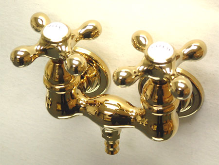 Picture of Kingston Brass Cc37T2 Wall Mount Clawfoot Tub Filler - Polished Brass Finish